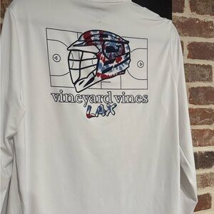 Vineyard Vines White Performance Long Sleeve Tee